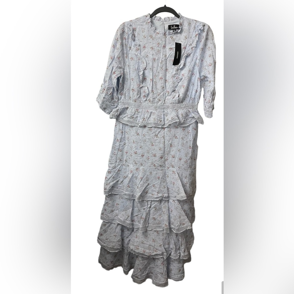 Baby Blue long layered dress